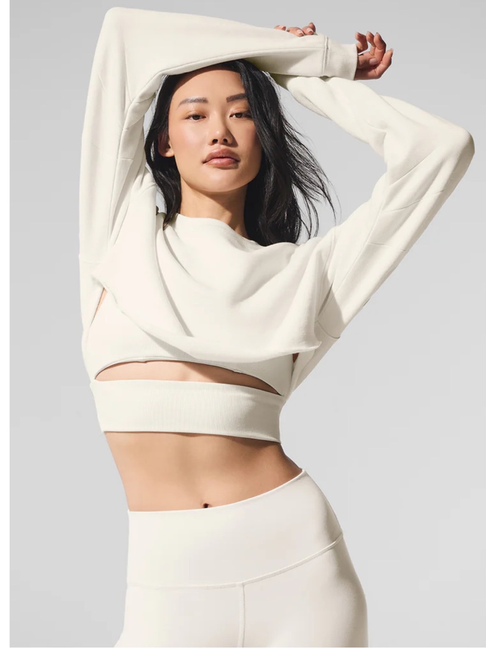 ALO Yoga Textured Cropped Pullover